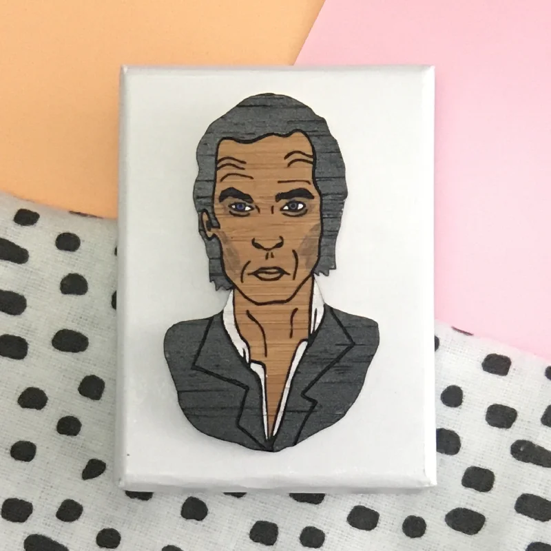 Silver Plated Vintage Brooch-Brooch: Nick Cave