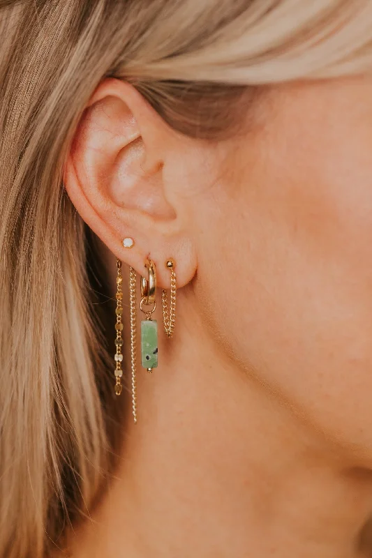 Turquoise Necklaces For Casual Style -Crystal Studded Earrings-Stevie Annex Studs