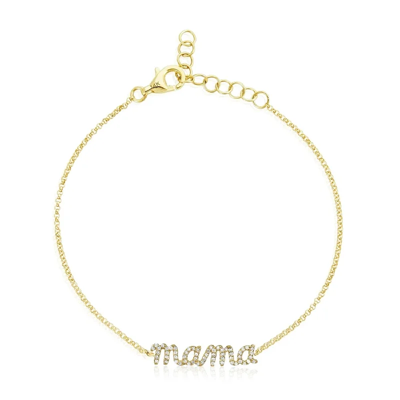 Adjustable Band Bracelets-Diamond Mama Bracelet