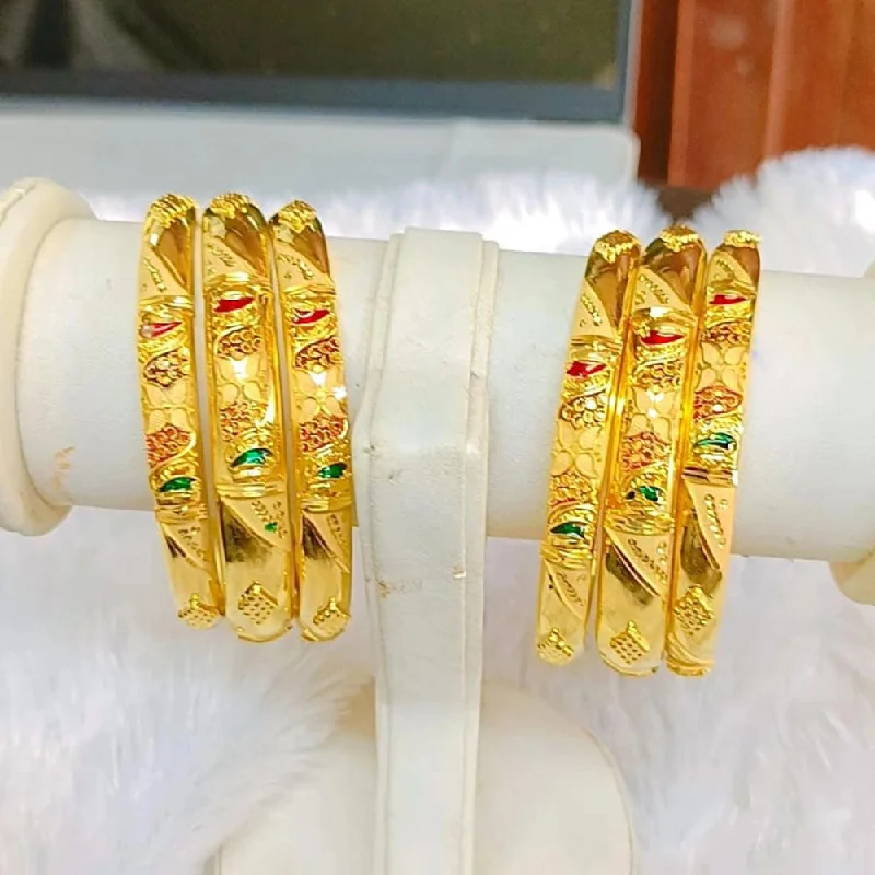 Layered Bangles For Boho Style-Pari Art Jewellery Forming Openable Bangles Set