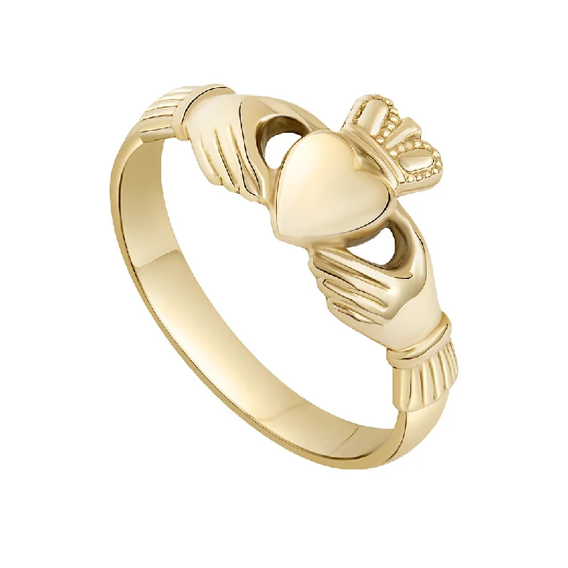 Personalized Wedding Rings With Rubies-Gold Ladies Claddagh Ring | New In