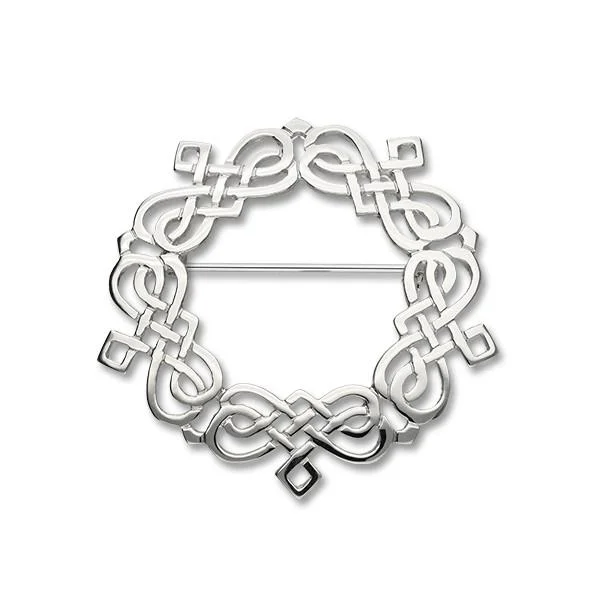 Brooch for Evening Wear-Celtic Silver Brooch B306