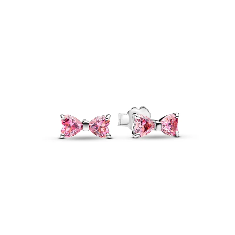 Choker Necklaces For Trendy Look -Large Diamond Earrings-Sparkling Pink Bow Stud Earrings 293505C01