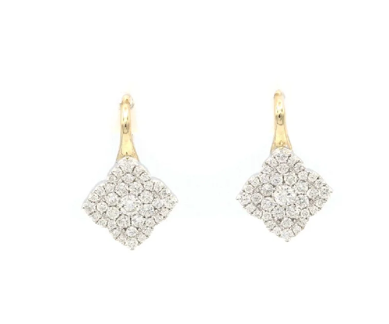 Classy Silver Necklaces For Women -Dainty Gold Earrings-New Frederic Sage 1.02ctw Diamond Fleur D’Amour Earrings in 14K