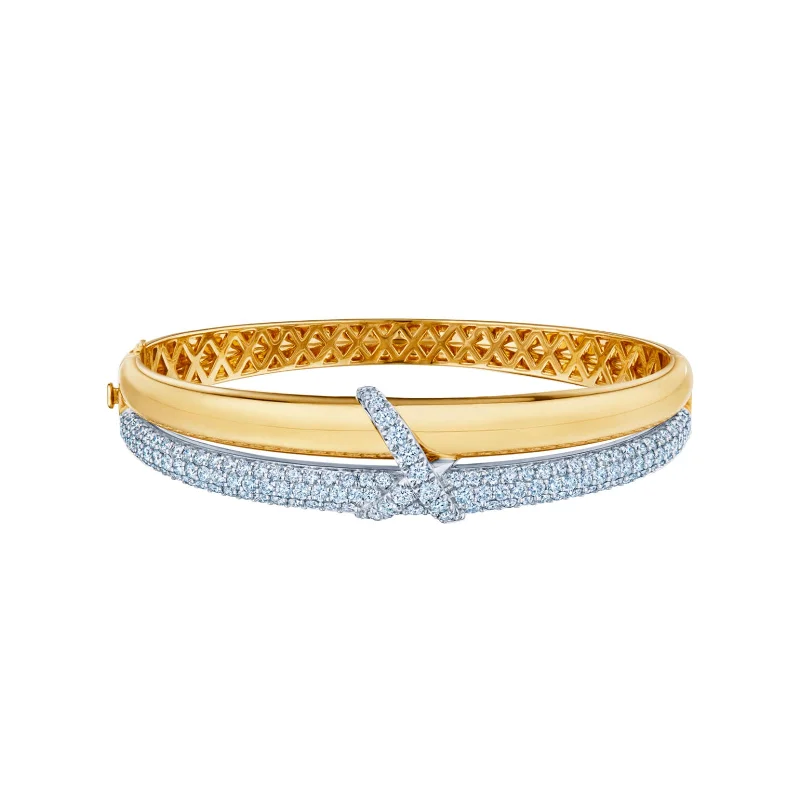 Bold Statement Bracelets-Xo Diamond Bangle Bracelet