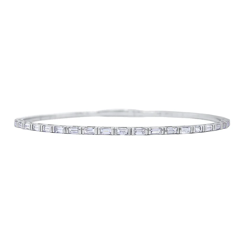 Men’s Beaded Stretch Bracelets-Diamond Flex Bangle