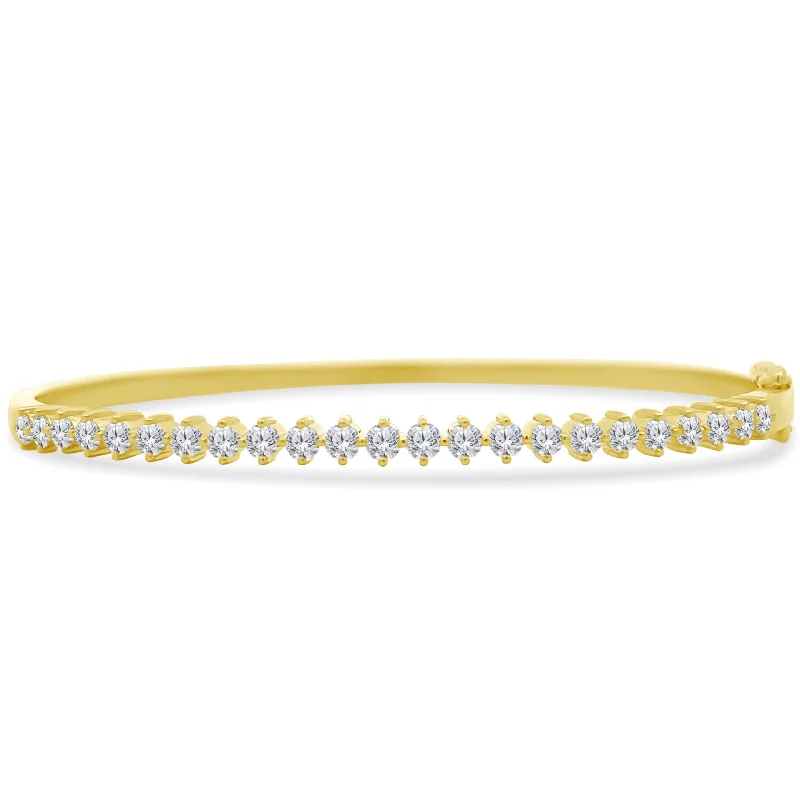 Gold Bracelet With Charms-Diamond Marrakesh Bangle