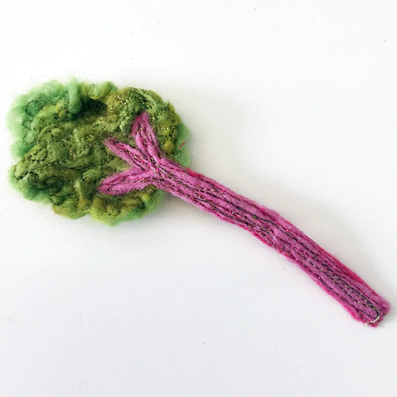 Brooch for Evening Dress-Rhubarb Felt Brooch