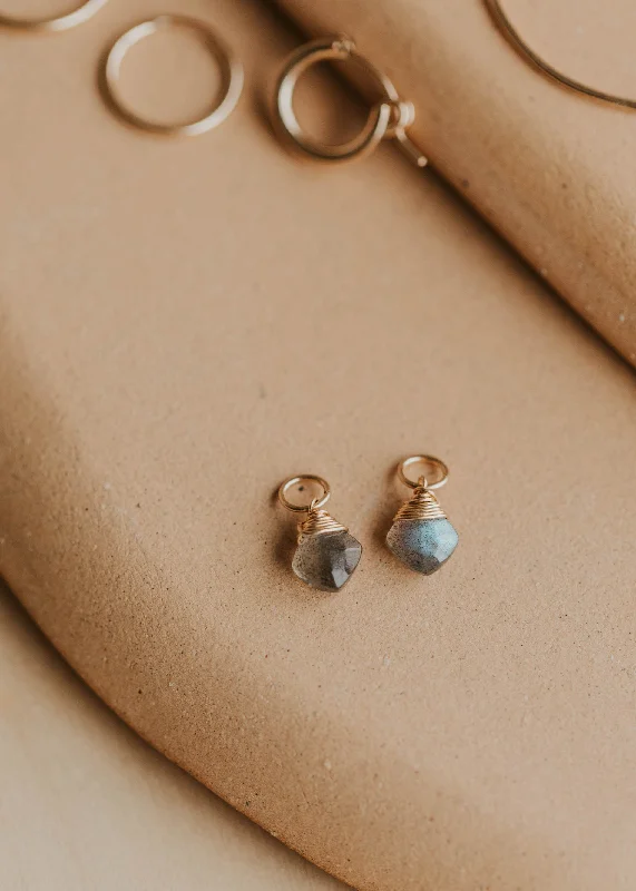 Elegant Necklaces For Weddings -Topaz Earrings-Labradorite Charms