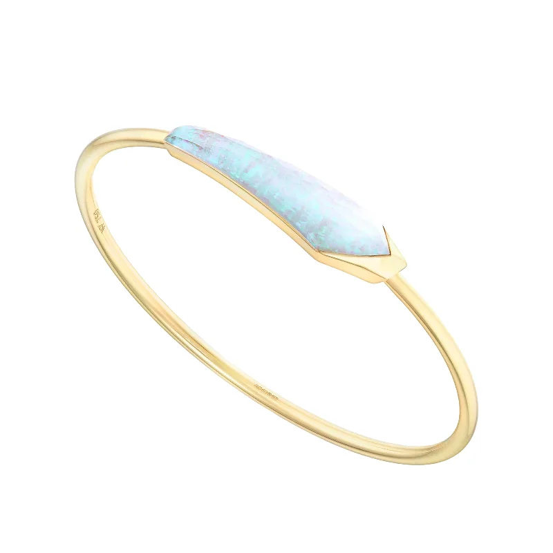 Elegant Wedding Bracelets-Crystal Haze Doublet Dipped Bangle