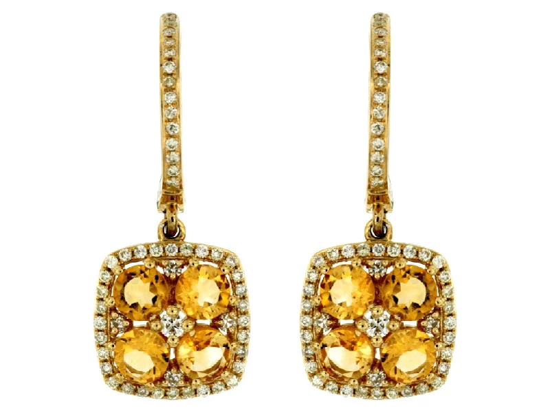 Classy Silver Necklaces For Women -Silver Gold Hoop Earrings-14k Yellow Gold Citrine and Diamond Halo Earrings c6803c