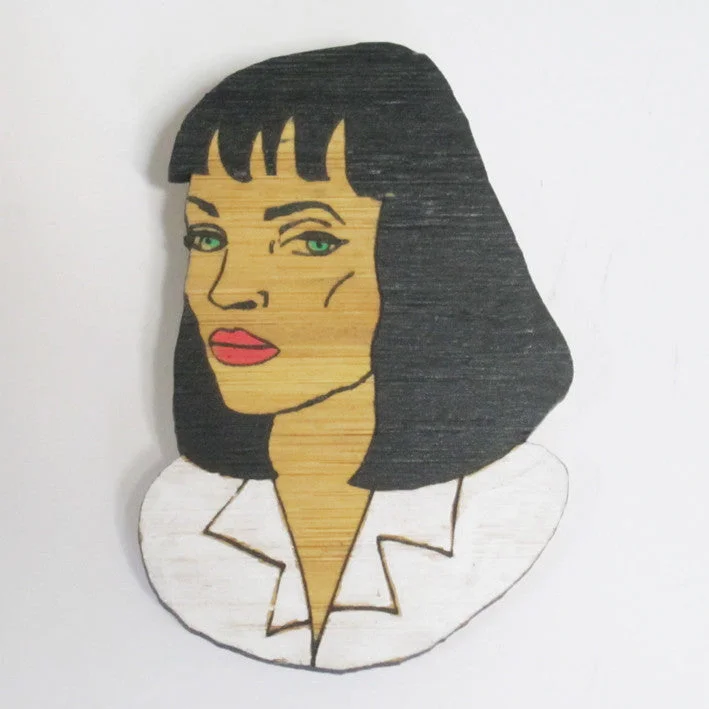 Cute Silver Brooch-Brooch: Pulp Fiction - Mia Wallace