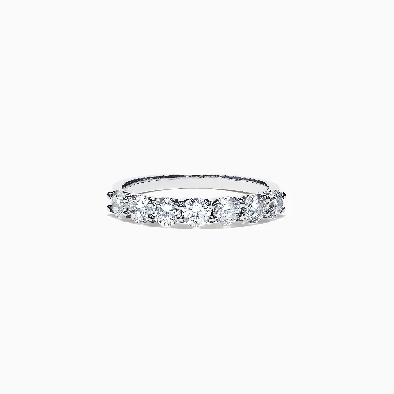 Wedding Rings With Champagne Diamonds-Pave Classica 14K White Gold Diamond Band 1.03 TCW