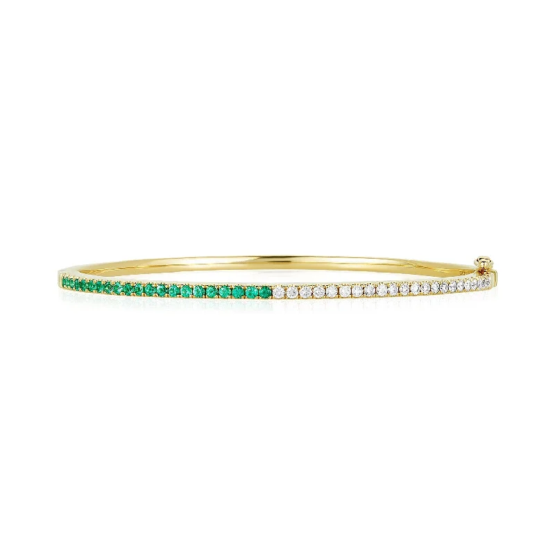 Vintage Rope Bracelets-Half Diamond & Gemstone Bangle