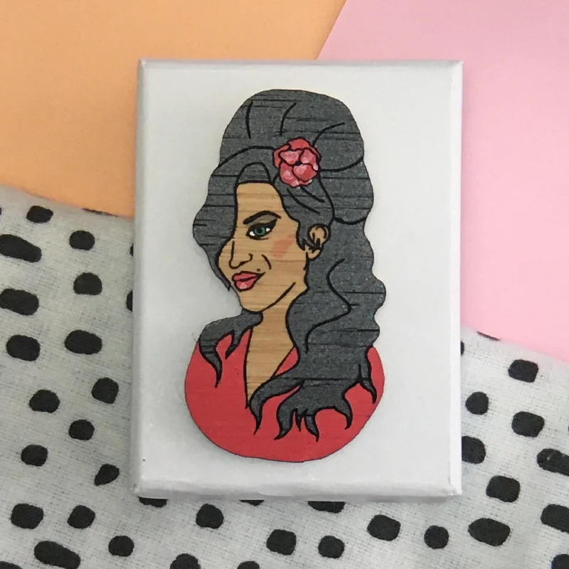 Diamond Pin Brooch-Brooch: Amy Winehouse