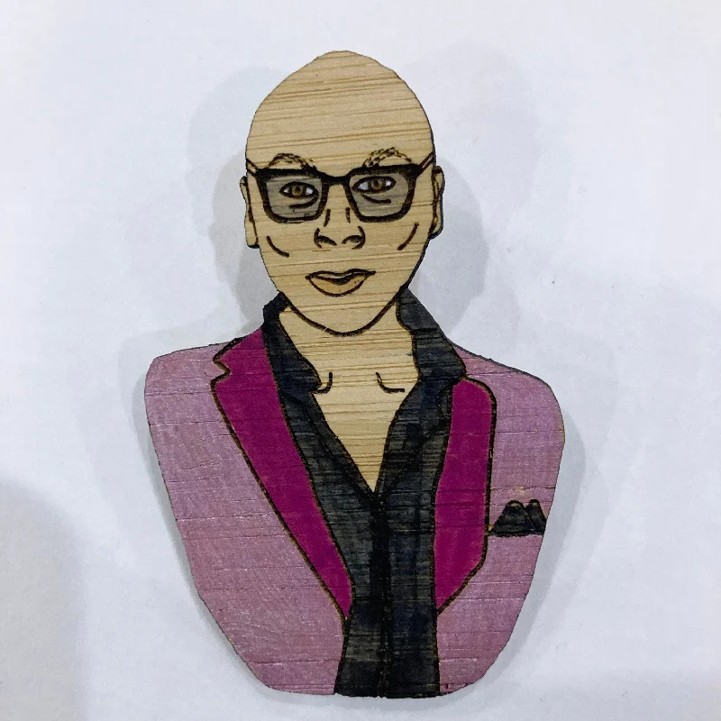 Personalized Crystal Brooch-Brooch: RuPaul - Sashay Away