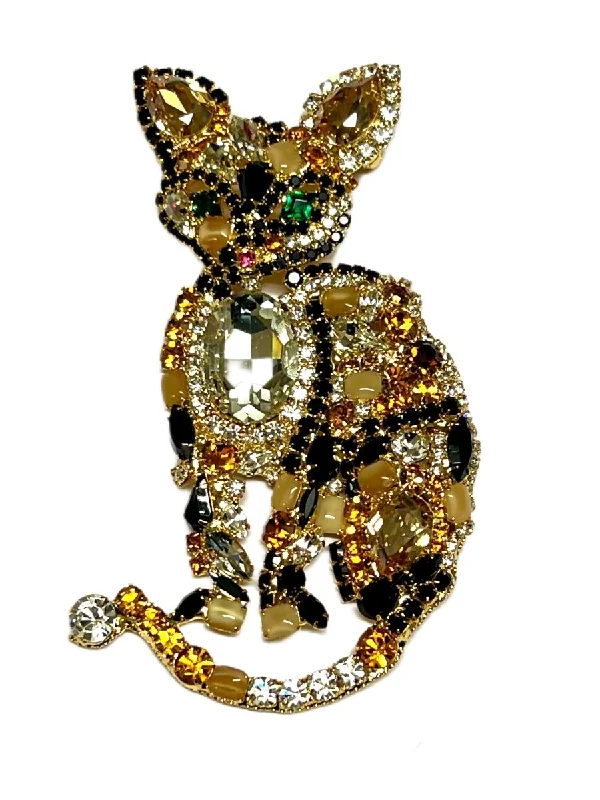 Simple Enamel Brooch-Moans Couture  - Pretty Kitty