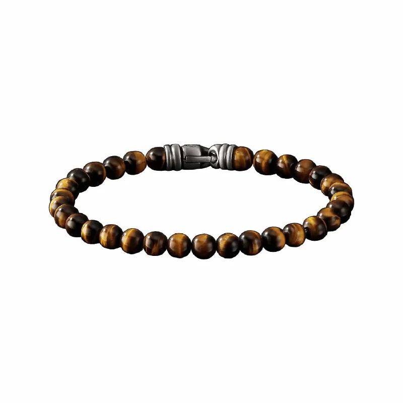 Luxury Bracelets For Women-Spiritual Bead Bracelet in Polished Tiger's Eye