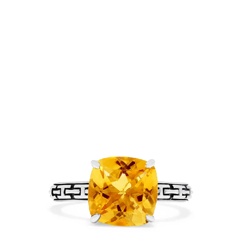 Simple Wedding Rings For Engagement-925 Sterling Silver Citrine Ring, 4.50 TCW