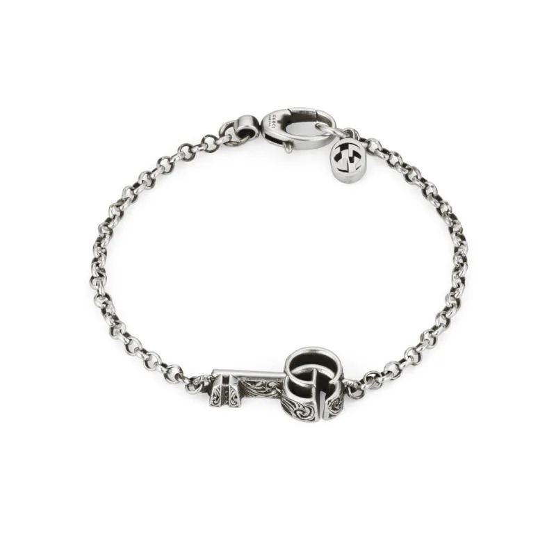 Bracelets With Engraving-Double G Key Bracelet