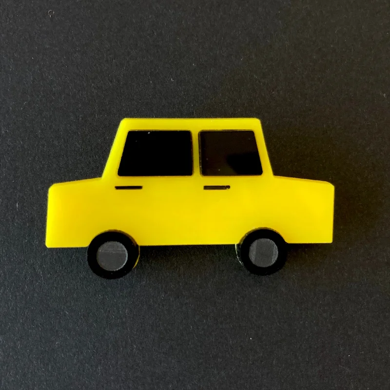 Elegant Silver Brooch Pin-TOY CAR Acrylic brooch