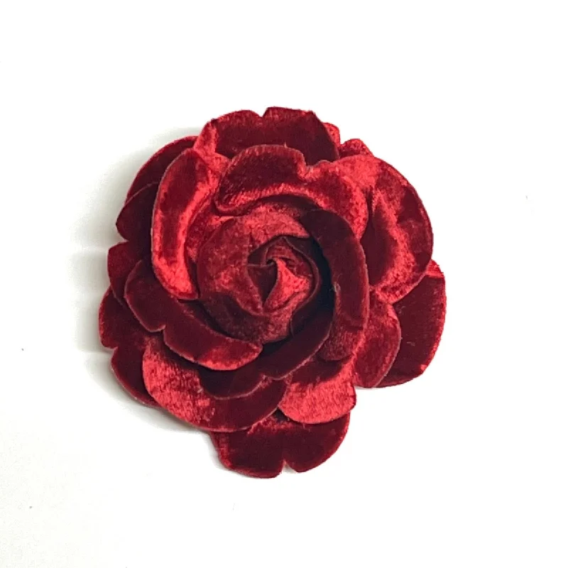 Wedding Brooch with Rhinestones-Empower Flower Brooch - Velvet  Rose