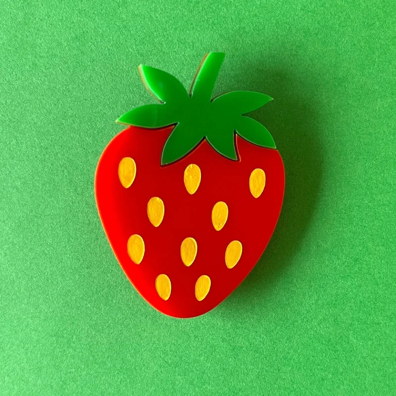 Elegant Vintage Brooch-STRAWBERRY Acrylic Brooch