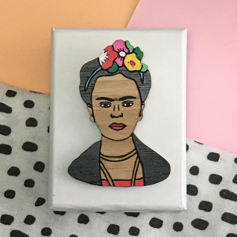 Enamel Brooch Pin for Outfit-Brooch: Frida Kahlo