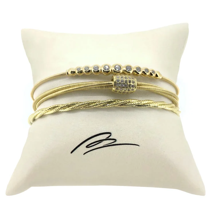 Customizable Friendship Bracelets-Gold Stack