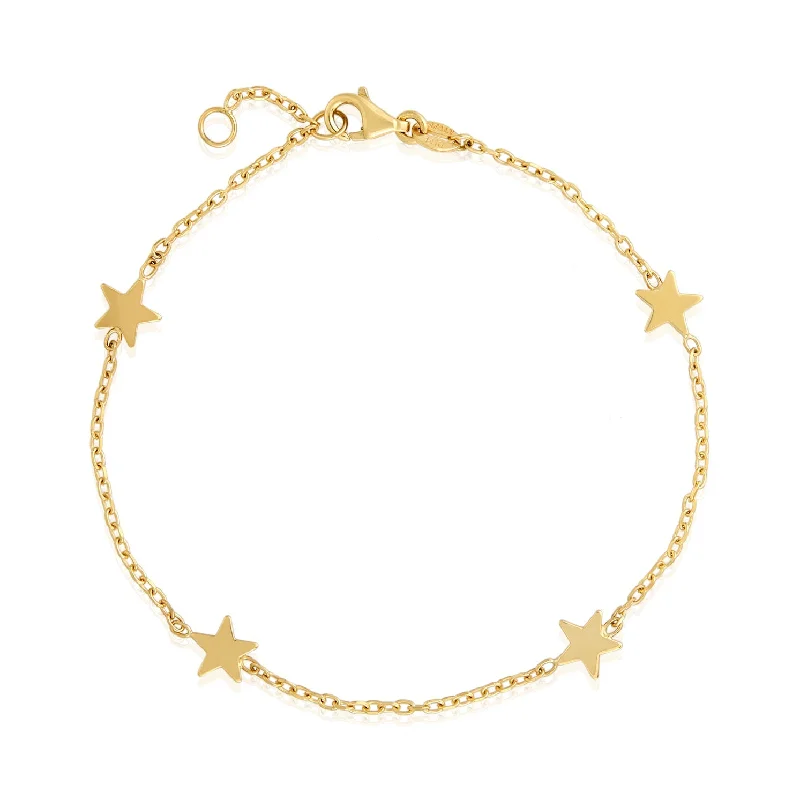 Statement Crystal Bracelets-Gold Star Bracelet